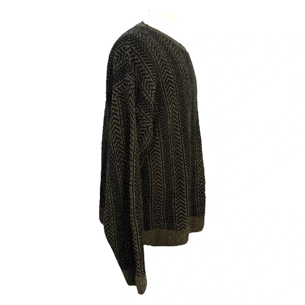 Vintage Croft & Barrow Men's Size XL Sweater Knit Pullover Brown & Black 90s